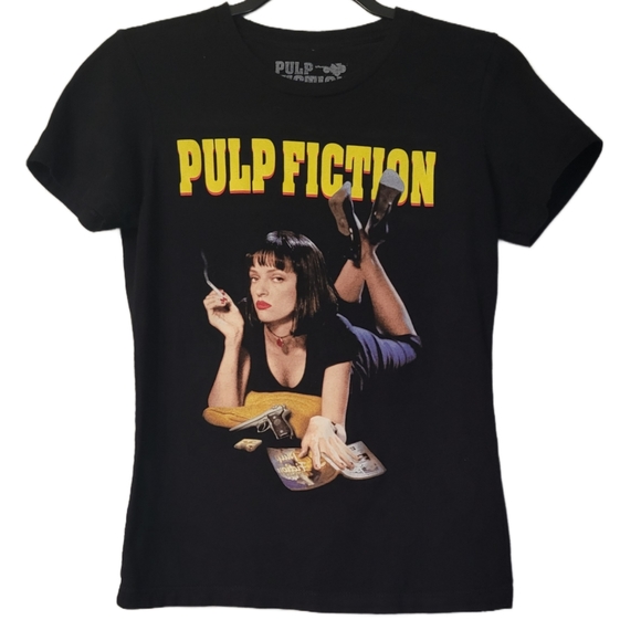 Pulp Fiction Tops - Pulp Fiction Movie Tee Size Medium Black